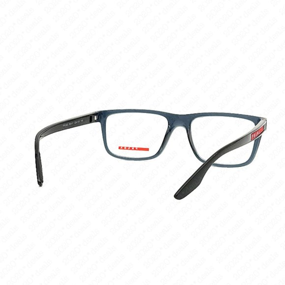 PRADA Linea Rossa Men's PS 02OV CZH1O1 53mm Blue Transparent Eyeglasses - Picture 6 of 12